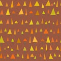 Seamless Vector Triangle Pine Tree Pattern