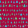 Seamless Vector Triangle Pine Tree Pattern