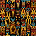 Seamless vector tribal ethnic pattern. Aztec, mexican, navajo, african motifs