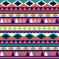 Seamless vector tribal texture. Tribal vector pattern. Colorful