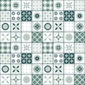 Seamless vector vintage tile pattern design. Design for covers, tiles, packaging