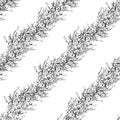 Seamless vector Wallpaper pattern of flowers of the mistletoe. hand-drawn nature of the sketch in a minimalist style. monochrome