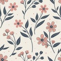 Seamless vector wallpaper pattern of flowers. Roses partition background. Royalty Free Stock Photo