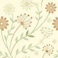 Seamless vector wallpaper pattern of flowers. Roses partition background. Royalty Free Stock Photo