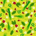 Seamless vegetables garden radish illustration