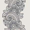 Seamless vertical lace border background