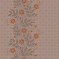 Seamless vertical lace pattern. Vector background.