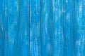 Seamless vertical tiling wood fence texture in blue color