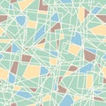 Seamless vetor pattern with abstract color blocking in pastel colors