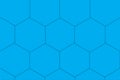 Seamless vibrant blue hexagonal pattern background with clean lines and subtle shadow effect Royalty Free Stock Photo