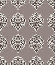 Seamless victorian damask pattern design Royalty Free Stock Photo