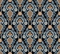 Seamless victorian damask pattern Royalty Free Stock Photo
