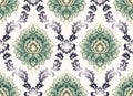 Seamless victorian damask pattern Royalty Free Stock Photo