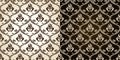 Seamless vintage backgrounds black brown baroque P