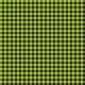 Seamless Vintage Black and Lime Green Checkered Fabric Pattern Background Texture Royalty Free Stock Photo