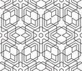 Seamless Vintage Black and White Geometric Pattern. Tile Texture Royalty Free Stock Photo