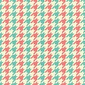 Seamless vintage blue beige and red classic fashion textile striped houndstooth pattern vector