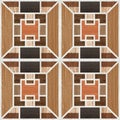 Seamless Vintage colorful tiled wall and floor texture wood pattern.