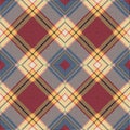 Seamless vintage colourful Scotland diamond check crossed line pattern background.