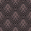 Seamless vintage damask floral wallpaper design Royalty Free Stock Photo