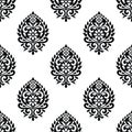 Seamless vintage damask wallpaper design Royalty Free Stock Photo