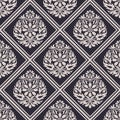 Seamless vintage damask wallpaper design Royalty Free Stock Photo