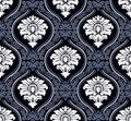Seamless vintage damask wallpaper pattern Royalty Free Stock Photo