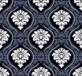 Seamless vintage damask wallpaper pattern Royalty Free Stock Photo