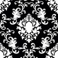 Seamless vintage damask wallpaper pattern Royalty Free Stock Photo
