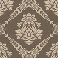 Seamless vintage damask wallpaper Royalty Free Stock Photo