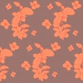 Seamless vintage floral pattern with mock orange
