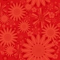 Seamless vintage flower pattern on background