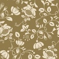 Seamless vintage flower wallpaper pattern