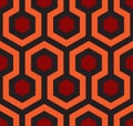 Seamless vintage geometric pattern of hexagon figure