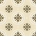 Seamless vintage nautical medieval wind rose pattern Royalty Free Stock Photo