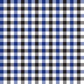 Seamless Vintage Navy Blue and Black Checkered Fabric Pattern Background Texture