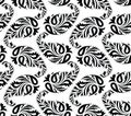 Seamless vintage paisley damask pattern