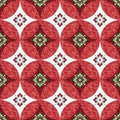 Seamless graphics Antique flowers are used to decorate floor tiles and wall tiles. Royalty Free Stock Photo