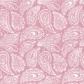 Seamless vintage pattern. Hand drawn paisley ornament. Cute print for textiles. Vector illustration.