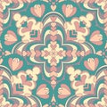 Seamless vintage pattern of mandala. For design backgrounds and prints onto a variety of substrates and packaging