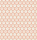 Seamless vintage pink and golden outline cherry blossom flower pattern background. Royalty Free Stock Photo