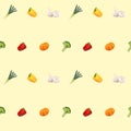 Seamless vintage polygon vegetable pattern