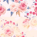 Seamless vintage roses