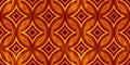 Seamless Vintage 70s Circle And Diamond Stripes Wallpaper Pattern Motif In A Rust Red, Orange, Brown And Yellow Palette.