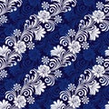 Seamless vintage swirly floral pattern Royalty Free Stock Photo