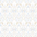 Seamless vintage vector background. Vector floral wallpaper baroque style pattern. Royalty Free Stock Photo