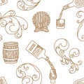 Seamless Vintage Whiskey Pattern