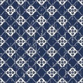 Seamless vintage worn out flower pattern background.