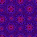 Seamless violet, blue and red pattern. Repeating floral background. Vector