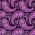 Seamless violet floral pattern